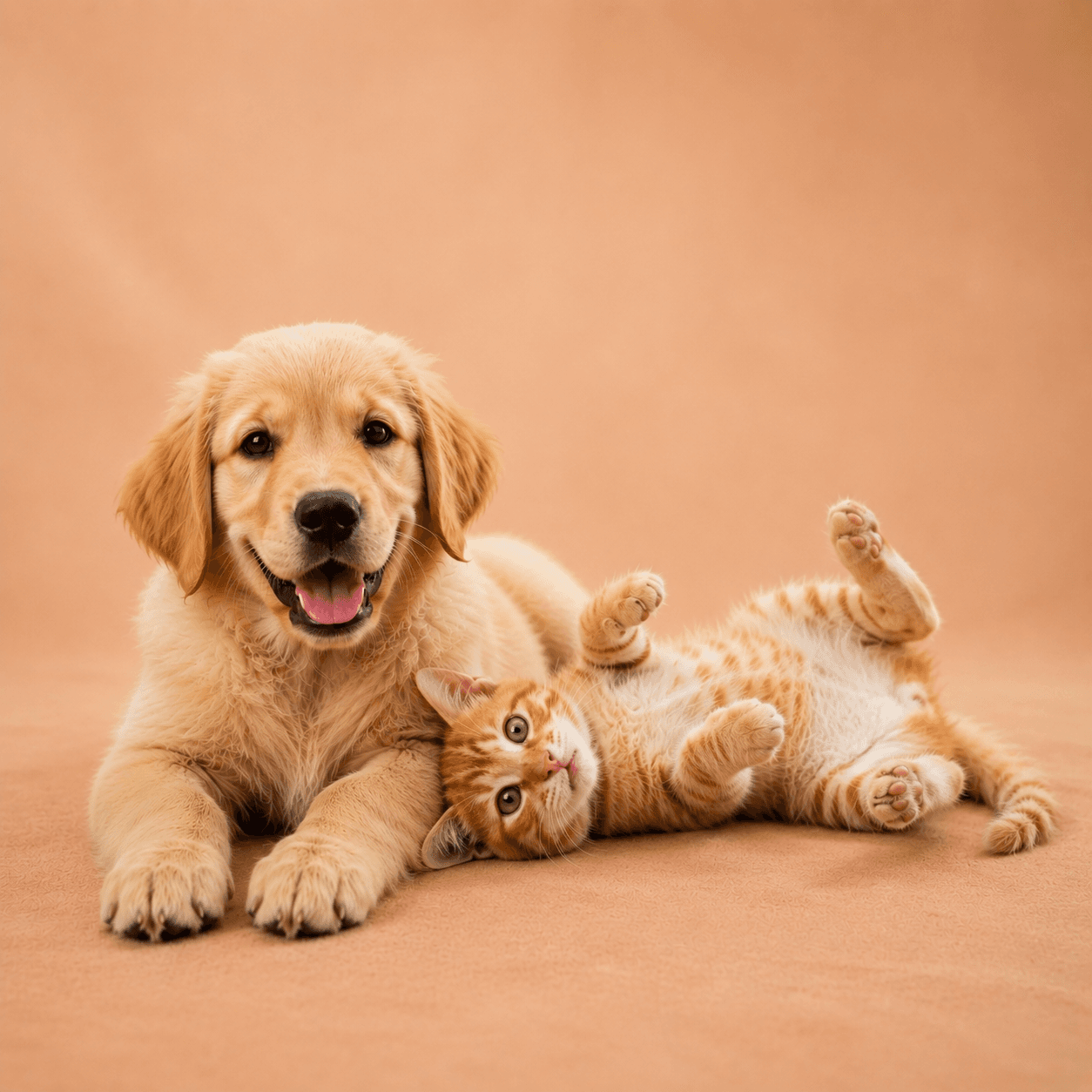 Cachorrinho e gatinho juntos